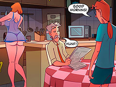 Andy appears in transmitted to kitchen..